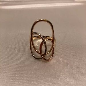 PRICE DROP LANA Tricolor gold ring, Interlocking circles